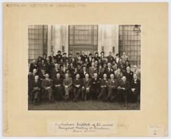 Australian Institute of Librarians' inaugural meeting at Canberra, August 20, 1937 Australian Institute of Librarians' inaugural meeting at Canberra, August 20, 1937 / photographer A. Collingridge, Canberra