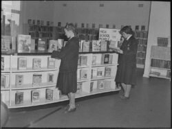 Book display for Book Week, 1951.